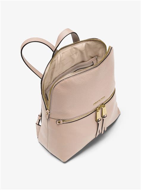 michael kors rhea medium backpack pink|mk rhea slim backpack.